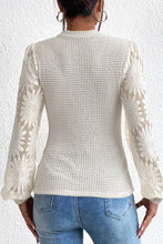 Load image into Gallery viewer, Mock Neck Lace Long Sleeve Top
