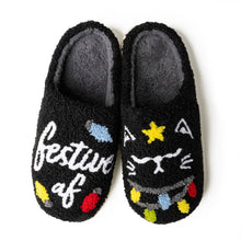Load image into Gallery viewer, Two Left Feet Holiday Lounge Out Loud Comfy Slippers OS: Medium / Peace of Peppermint