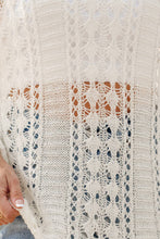 Load image into Gallery viewer, LDC Hollow Out Knit Bracelet Sleeve Drop Shoulder Sweater: White / S