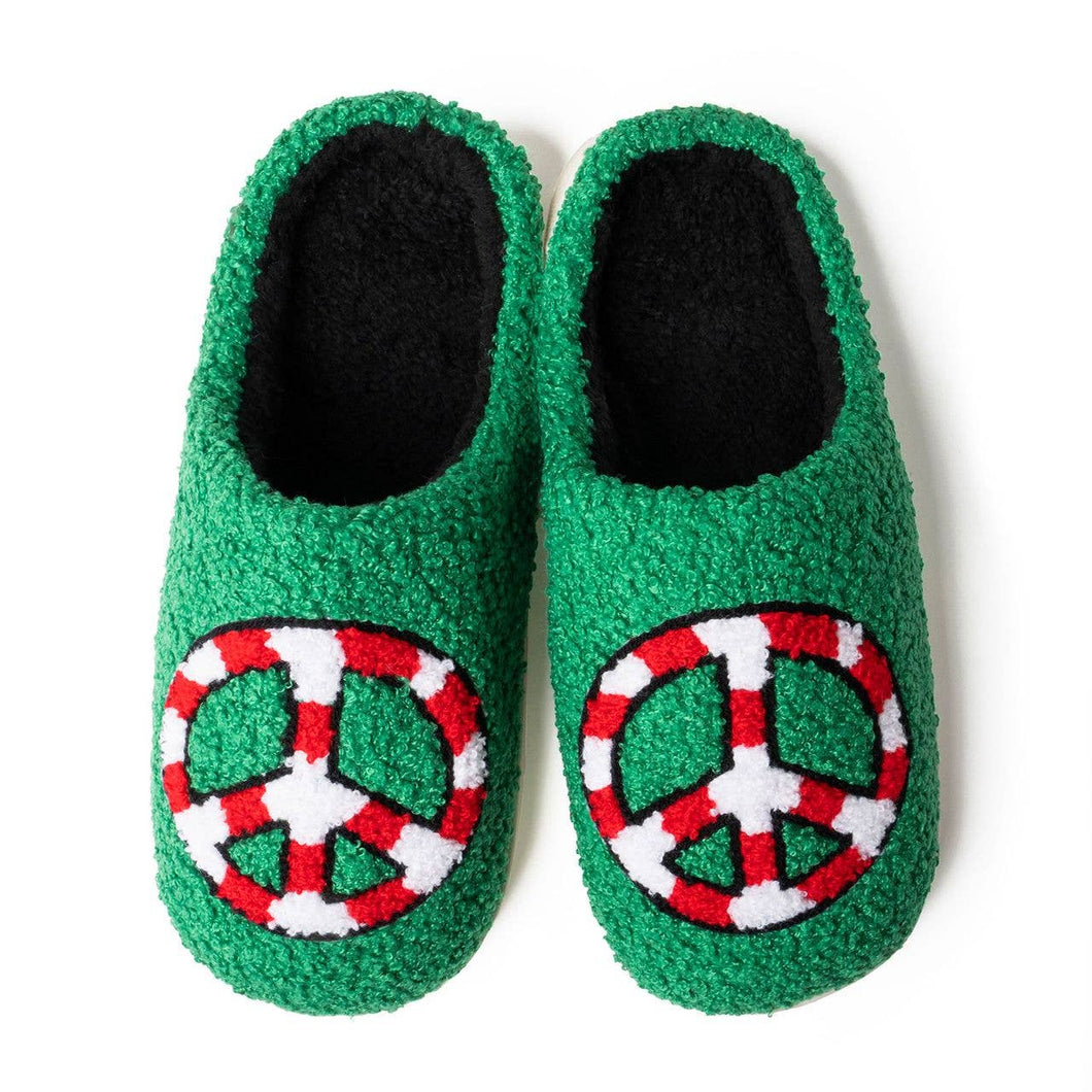Two Left Feet Holiday Lounge Out Loud Comfy Slippers OS: Medium / Peace of Peppermint