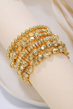 Load image into Gallery viewer, LDC Alloy Plated 6pcs Irregular Beading Bracelet: Gold
